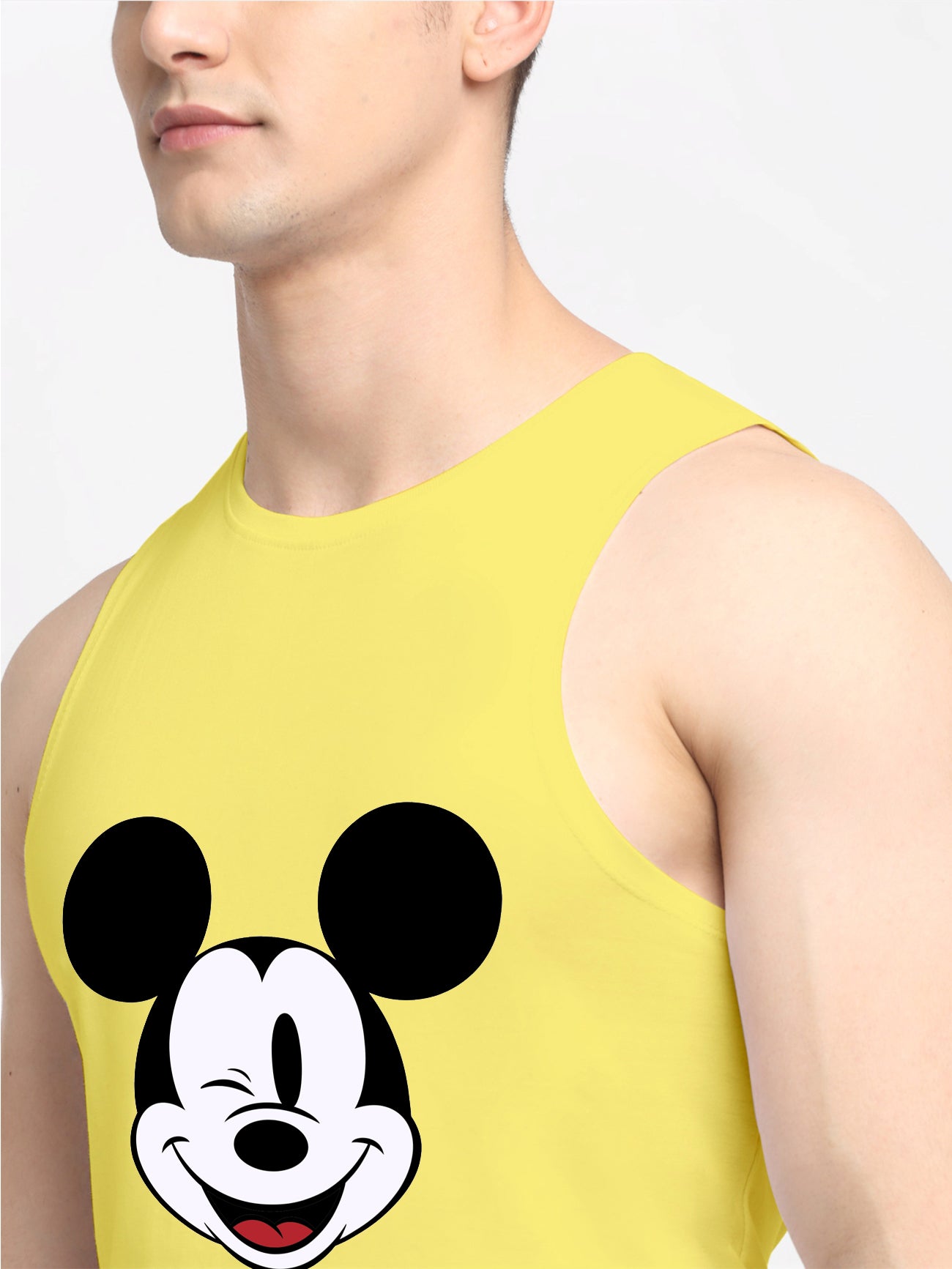 Men's Mickey Mouse Printed Cotton Gym vest - Friskers