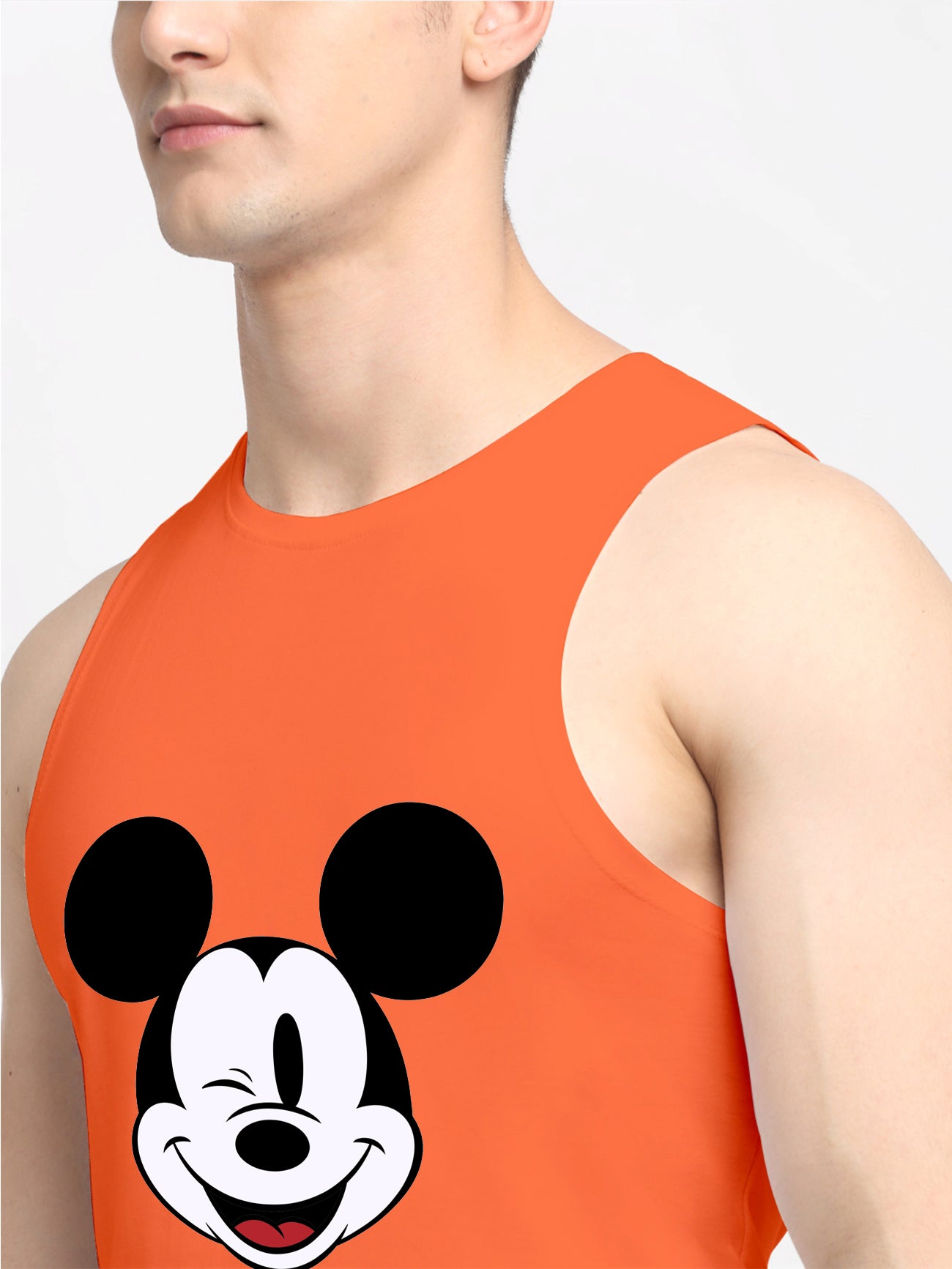 Men's Mickey Mouse Printed Cotton Gym vest - Friskers