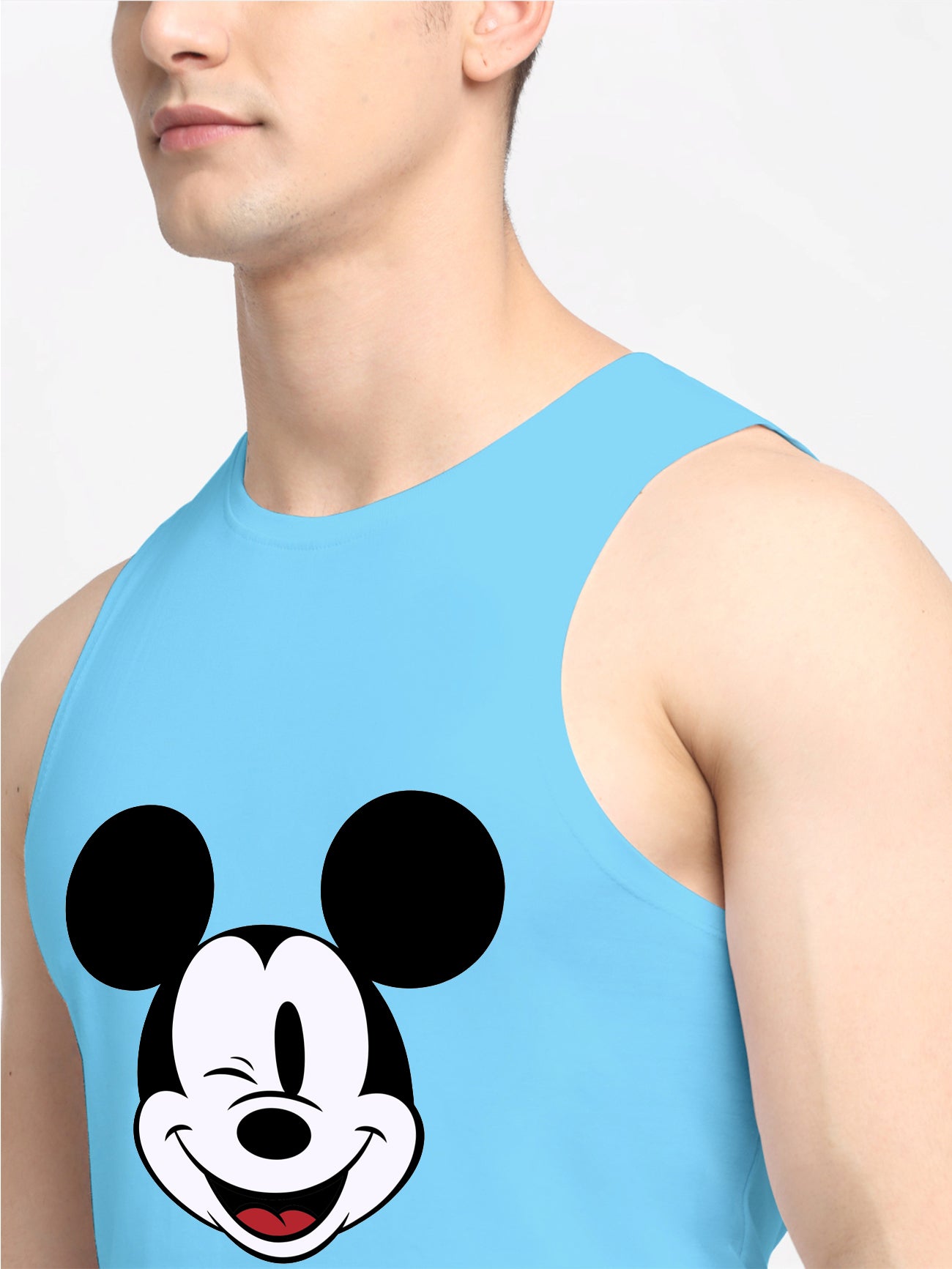 Men's Mickey Mouse Printed Cotton Gym vest - Friskers