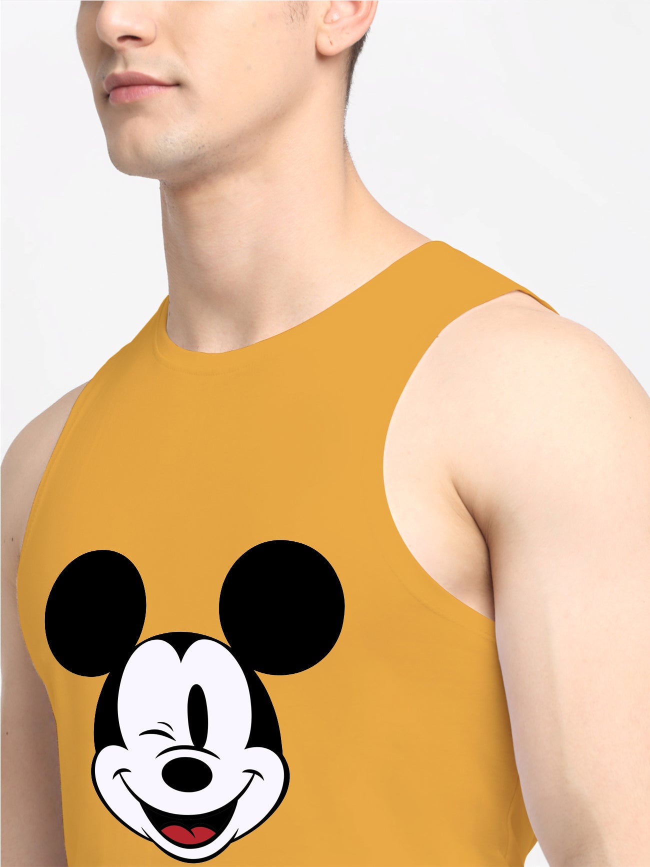 Men's Mickey Mouse Printed Cotton Gym vest - Friskers