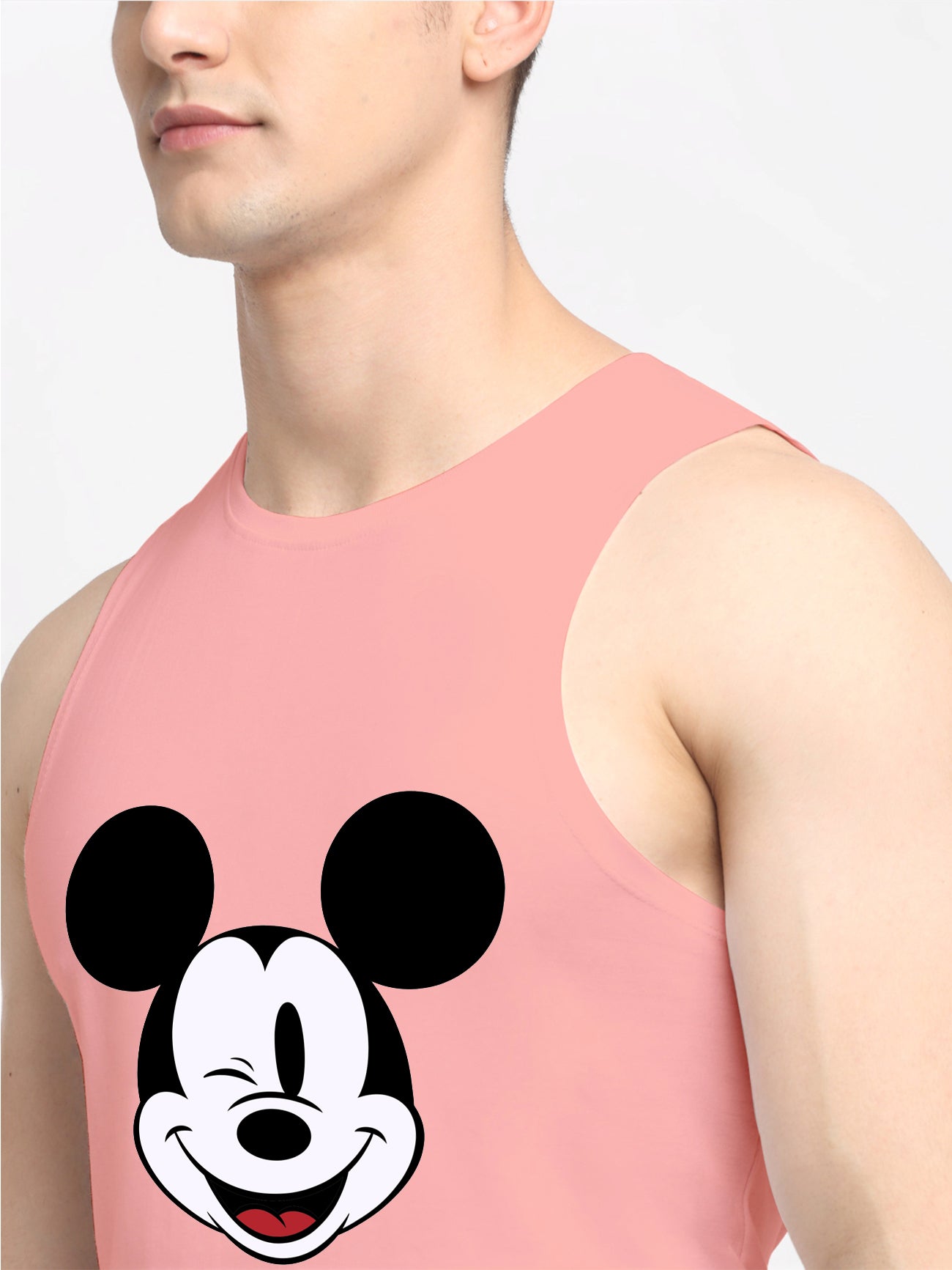 Men's Mickey Mouse Printed Cotton Gym vest - Friskers