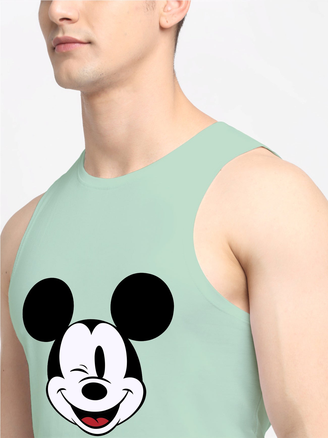 Men's Mickey Mouse Printed Cotton Gym vest - Friskers