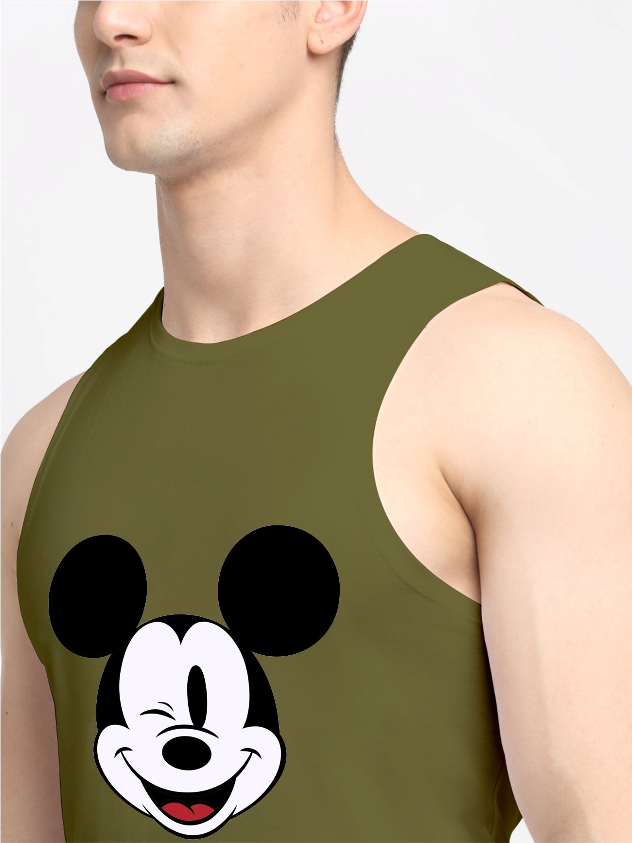Men's Mickey Mouse Printed Cotton Gym vest - Friskers