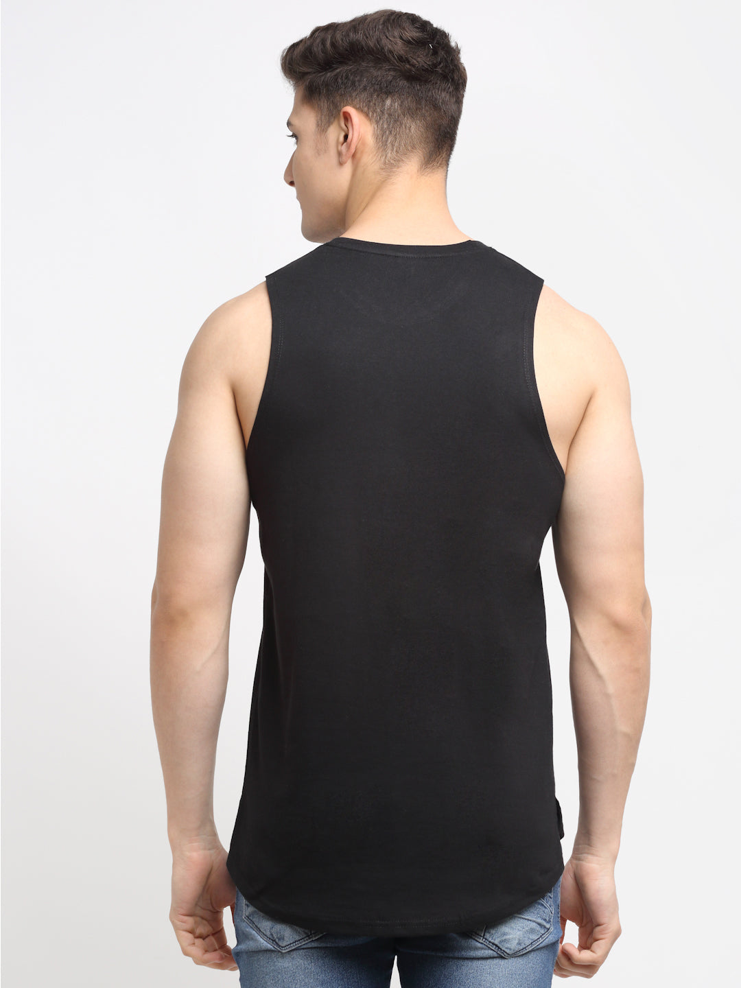 Men's Three Star Round Neck Sports Gym Vest - Friskers