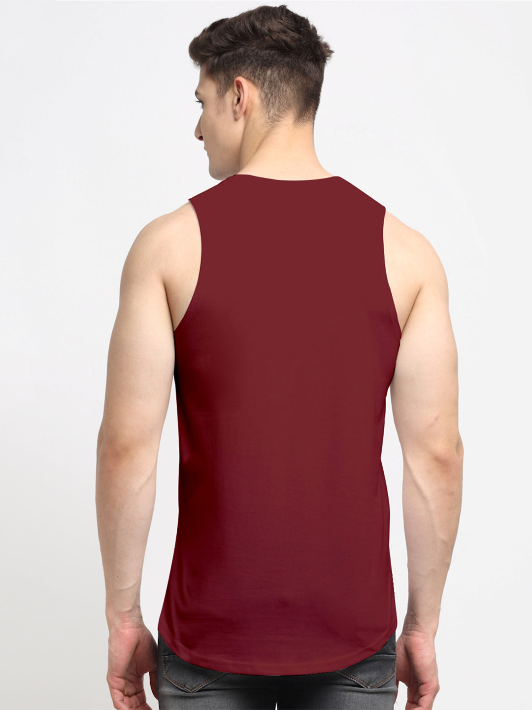 Men's Three Star Round Neck Sports Gym Vest - Friskers