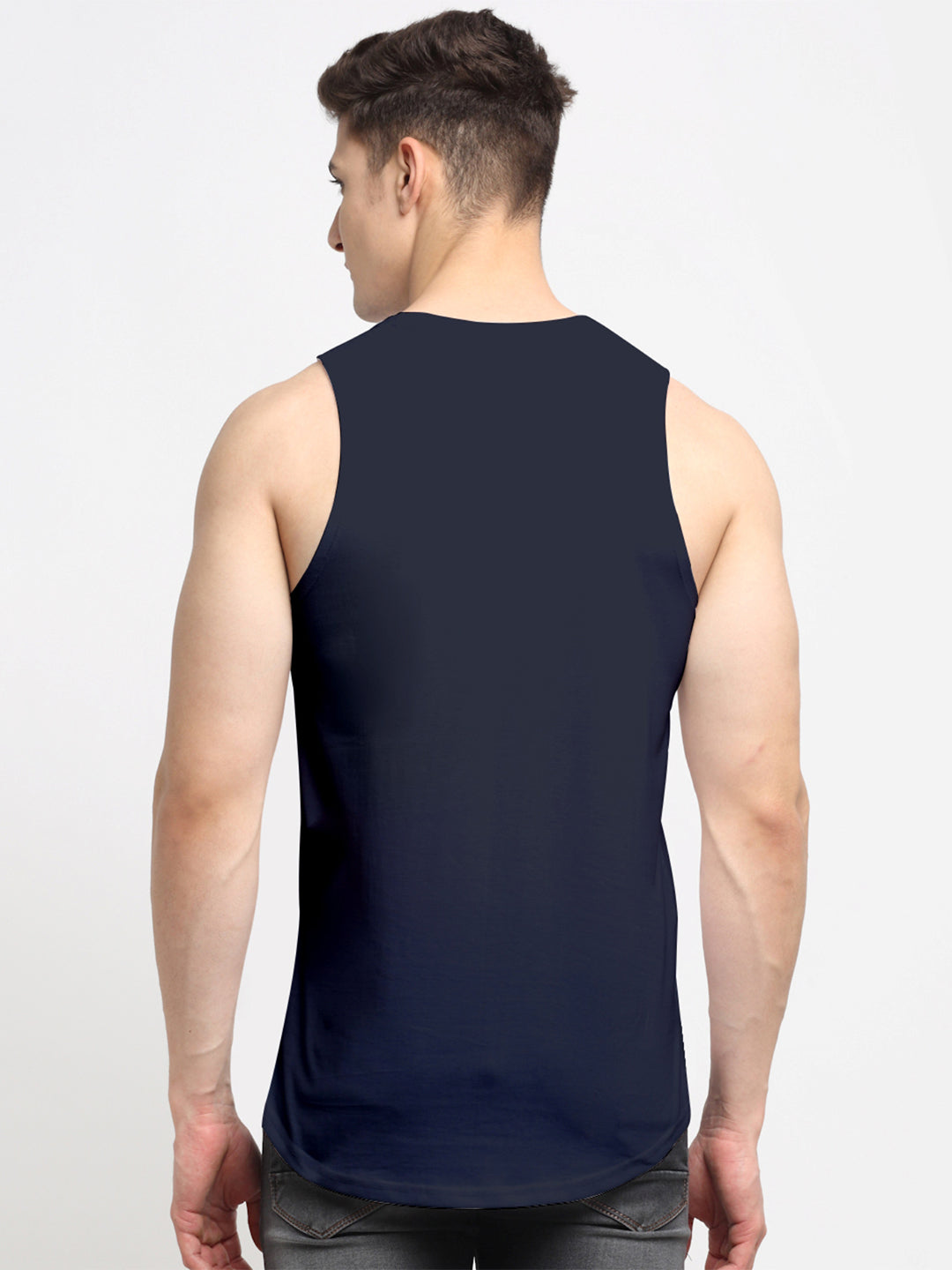 Men's Three Star Round Neck Sports Gym Vest - Friskers