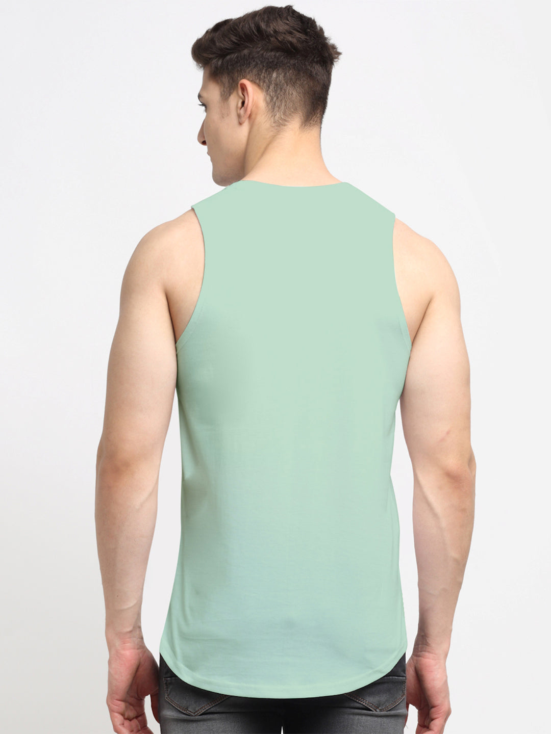 Men's Three Star Round Neck Sports Gym Vest - Friskers