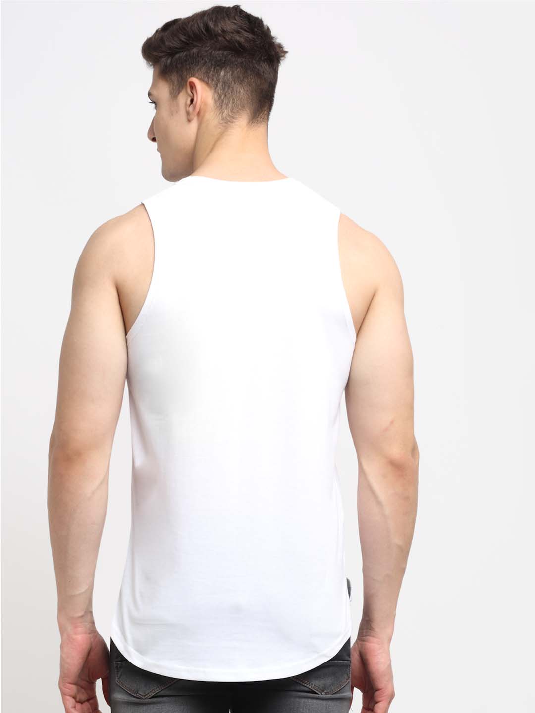 Men King Printed Cotton Gym Vest - Friskers