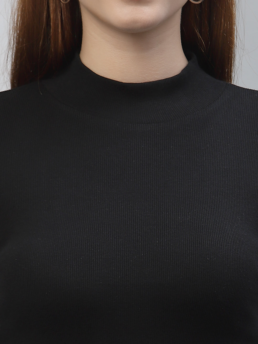 Women Ribbed Sustainable Pure Cotton Solid Top - Friskers