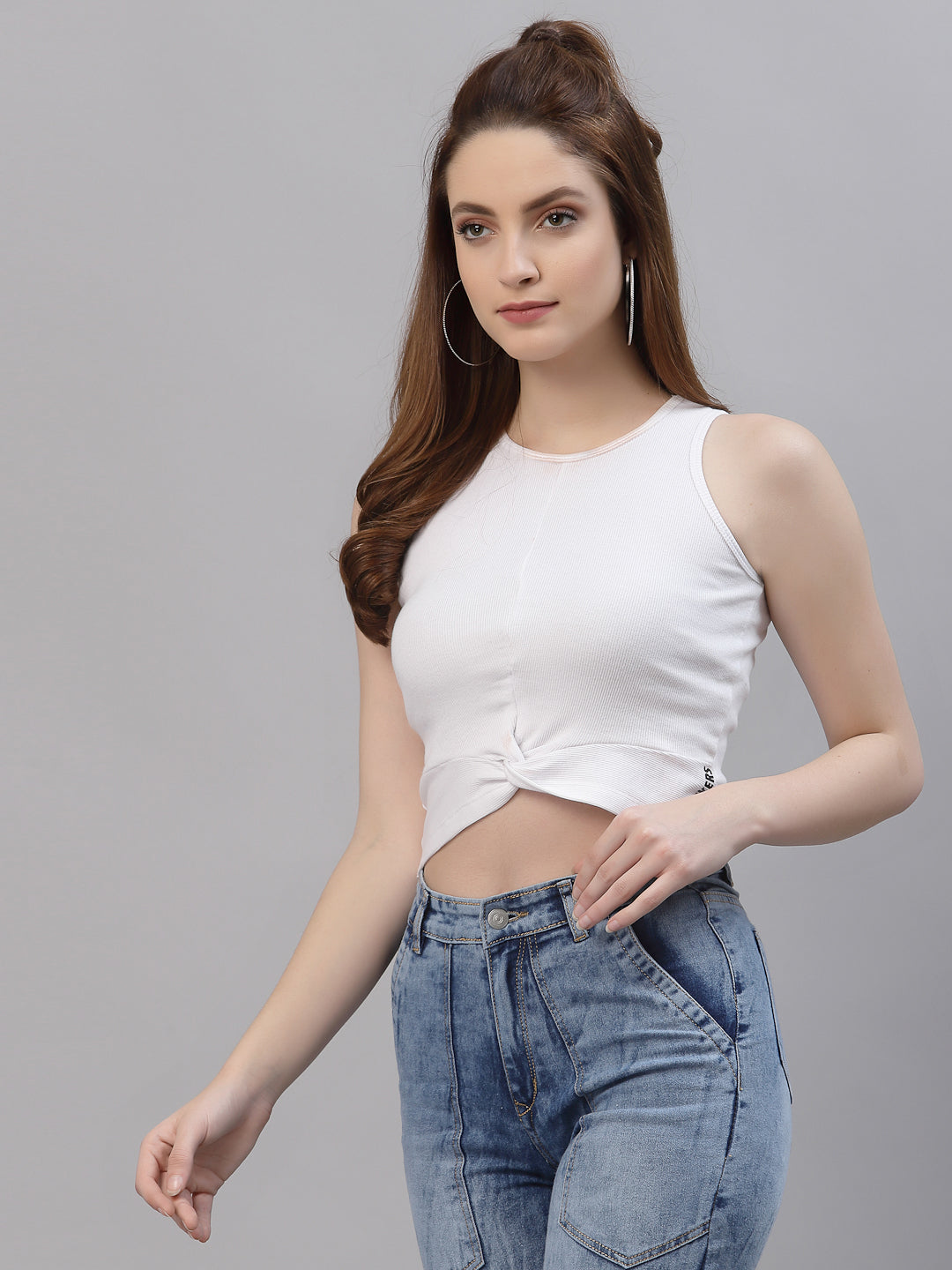 Women Pack Of 2 Cotton Fitted Rib Top - Friskers