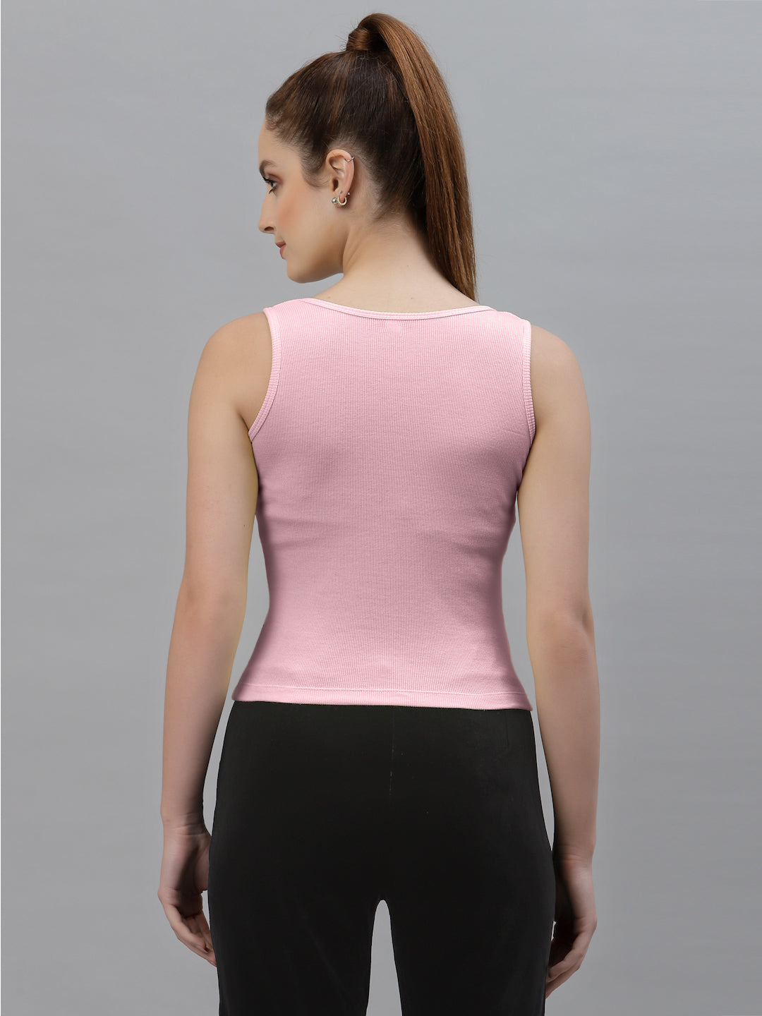 Women Pack Of 2 Black & multi Solid Crop Top - Friskers