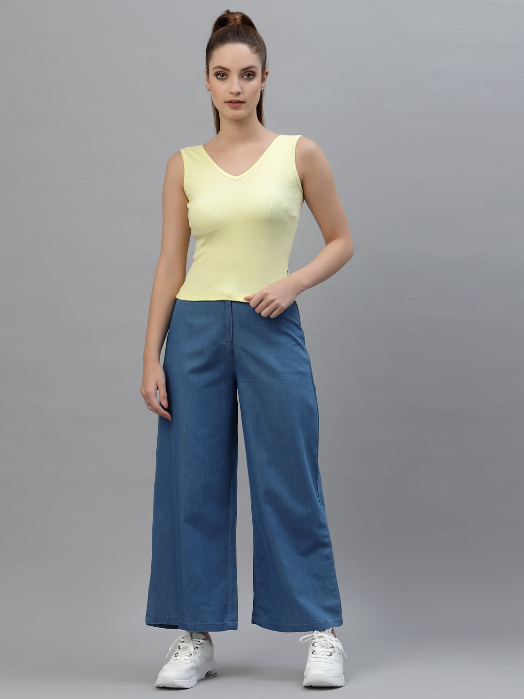 Women Pack Of 2 Slim Fit Pure Cotton Top - Friskers