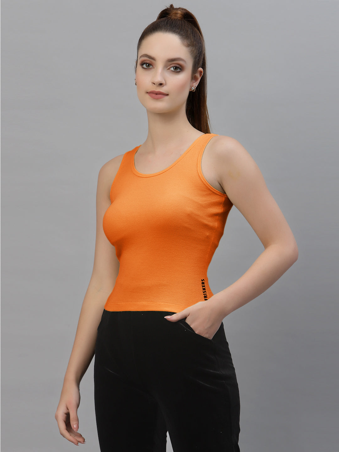 Women Pack Of 2 Green Solid Crop Top - Friskers