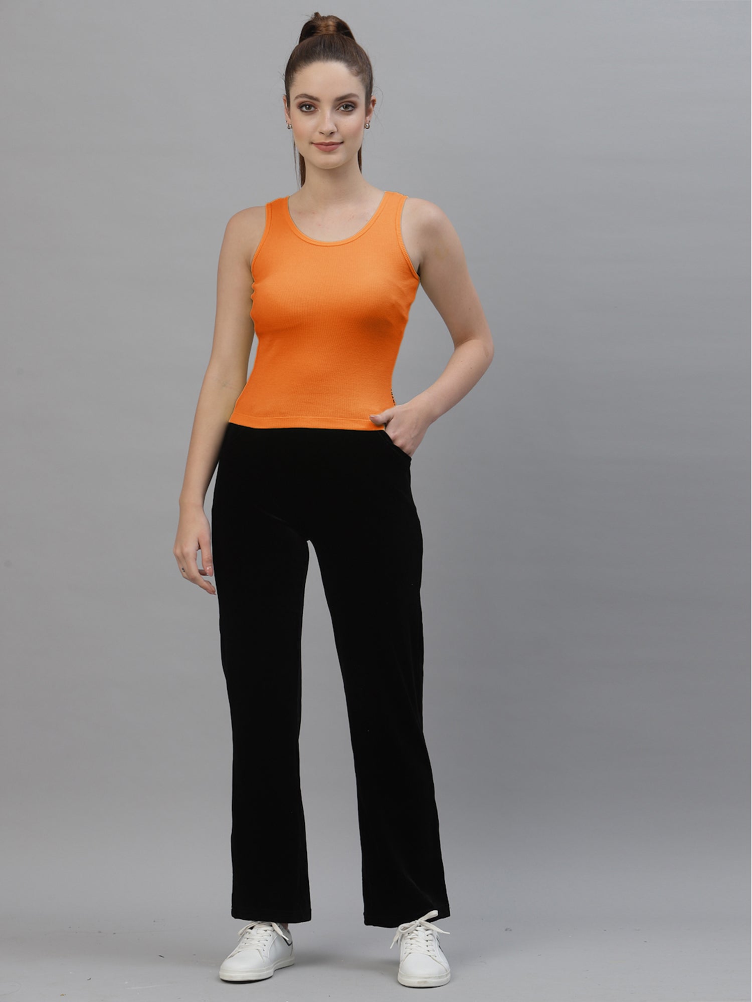 Women Pack Of 2 Green Solid Crop Top - Friskers