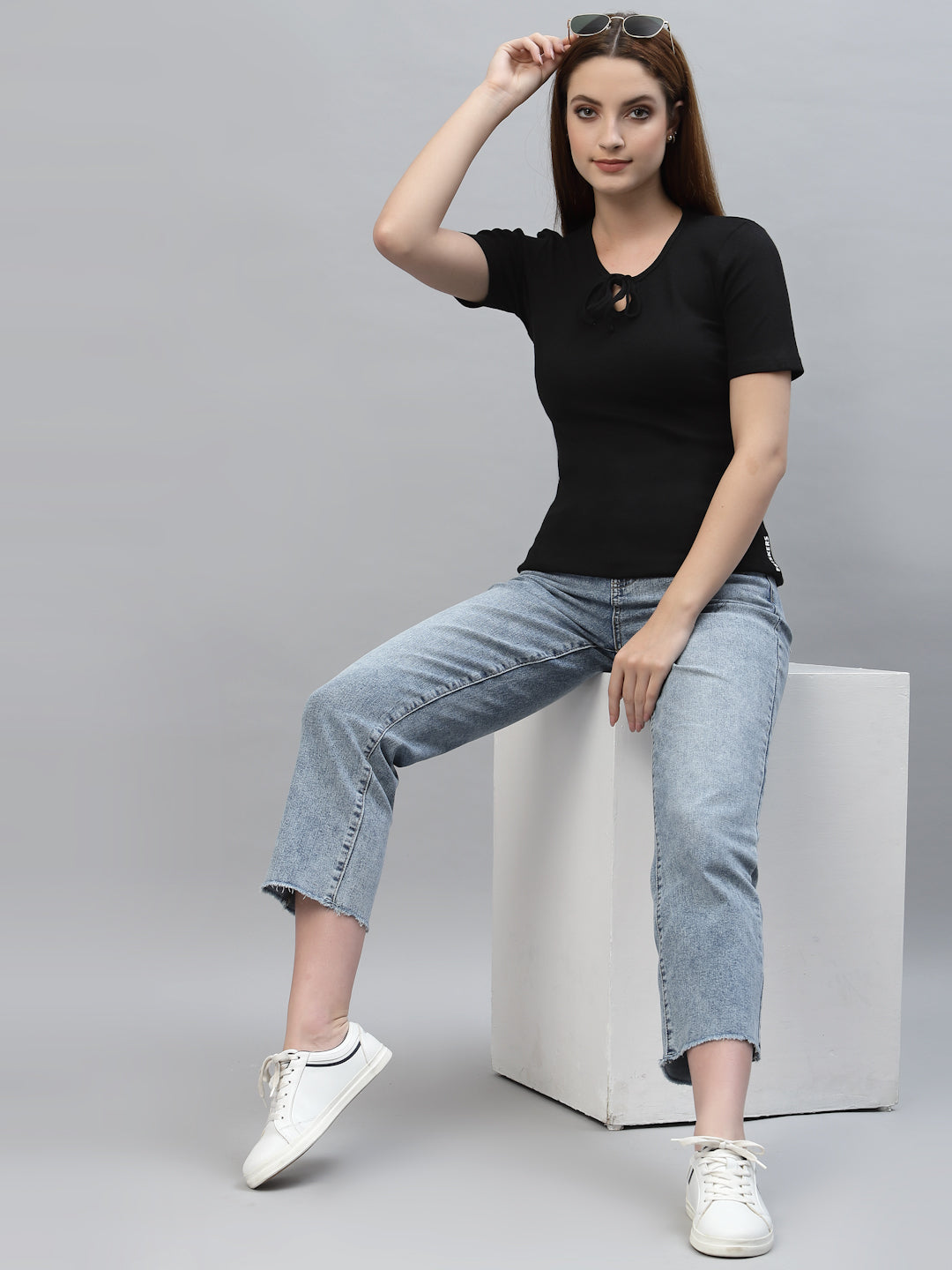 Women Pack Of 2 Ribbed Pure Cotton Top - Friskers