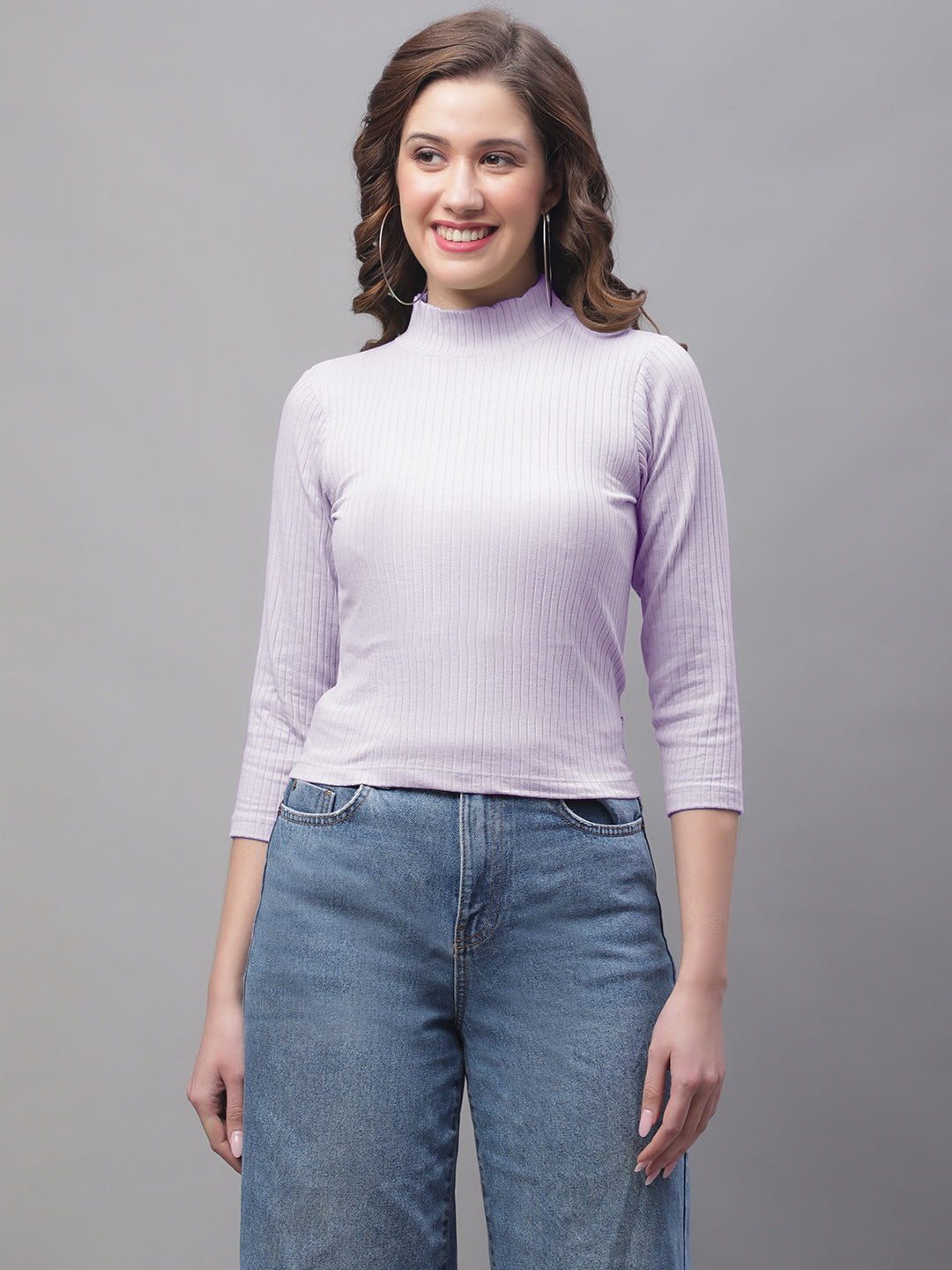 Friskers Women Mock Neck Full Sleeve Top - Friskers