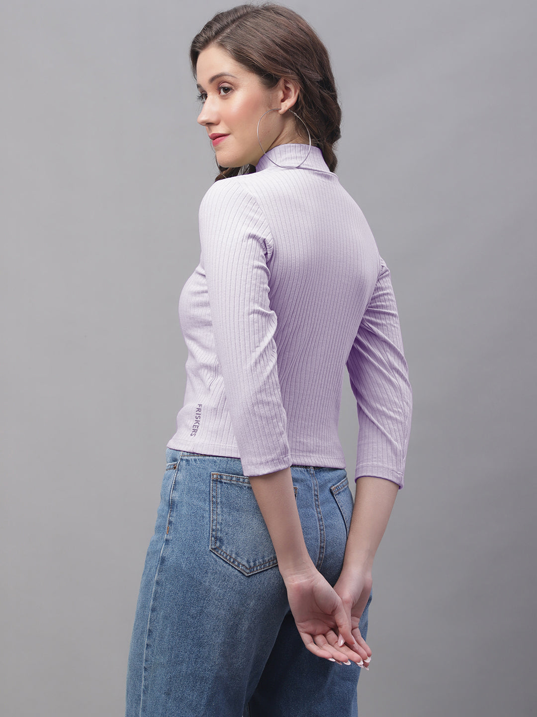 Friskers Women Mock Neck Full Sleeve Top - Friskers