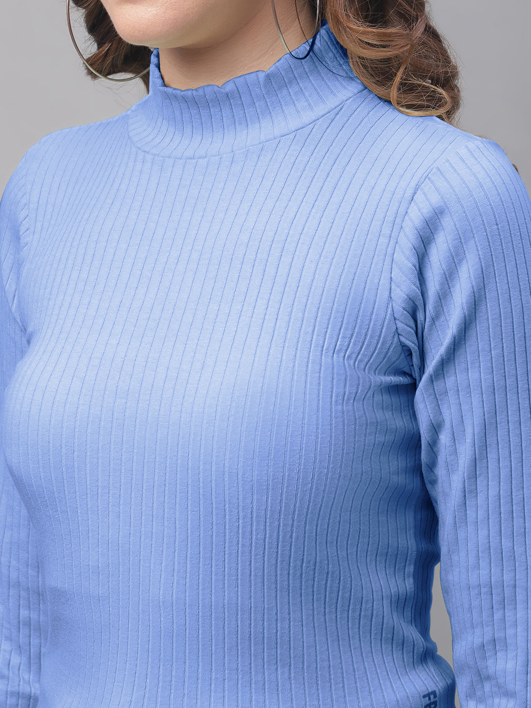 Friskers Women Mock Neck Full Sleeve Top - Friskers