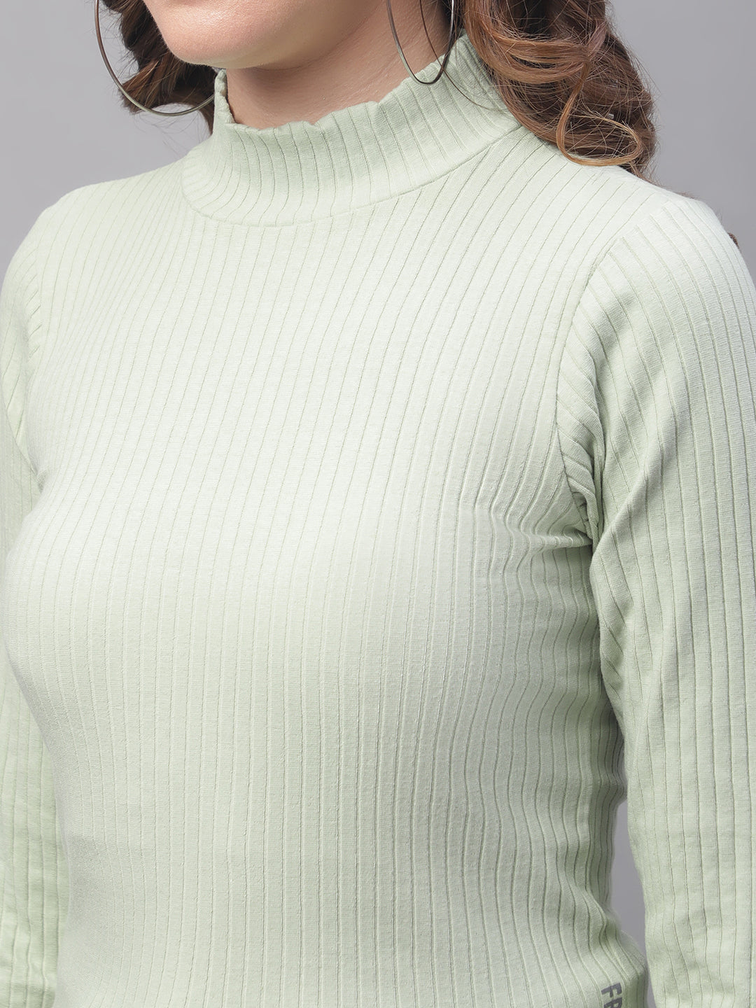 Friskers Women Mock Neck Full Sleeve Top - Friskers