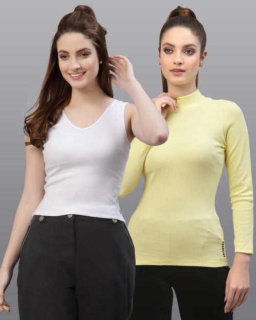 Women Pack Of 2 Pure Cotton Regular Fit Top