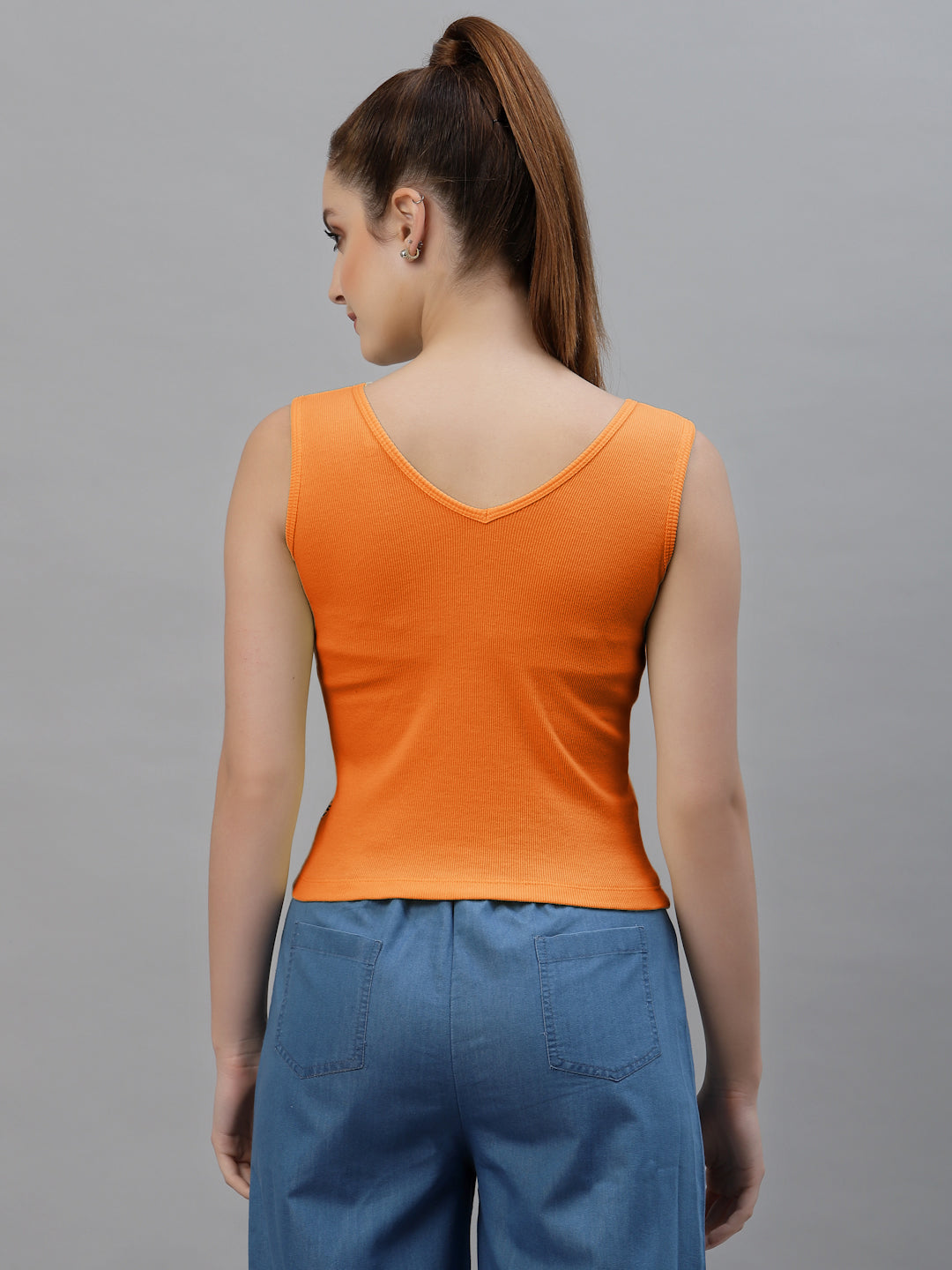 Women Pack Of 2 Pure Cotton Fitted Crop Top - Friskers