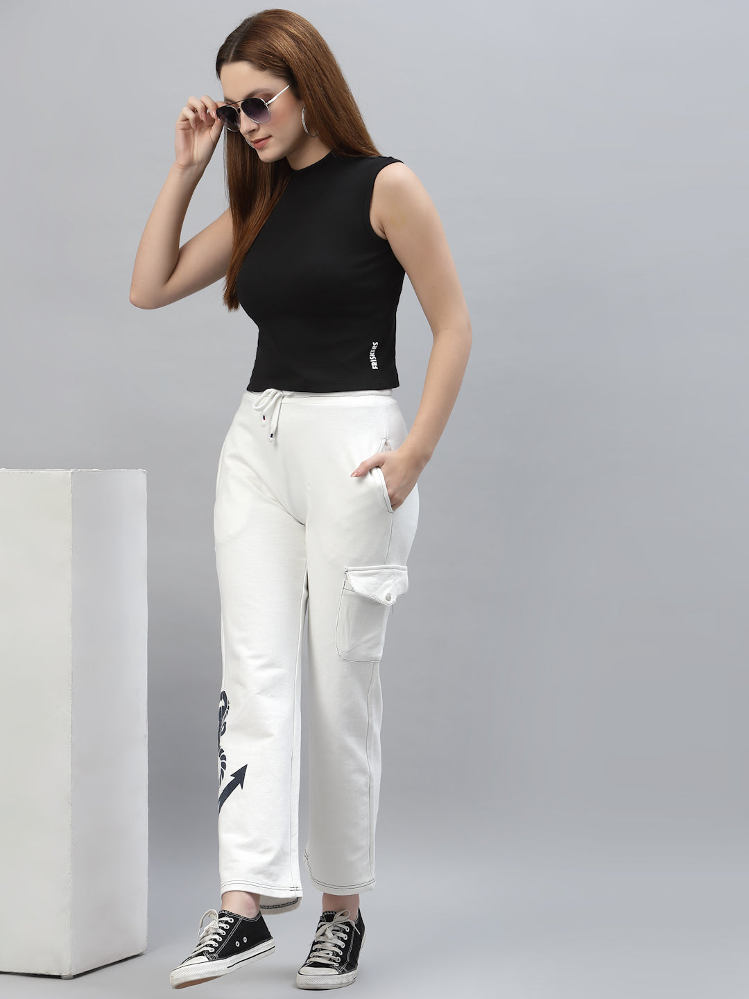 Women Solid Sleeveless Crop Top - Friskers