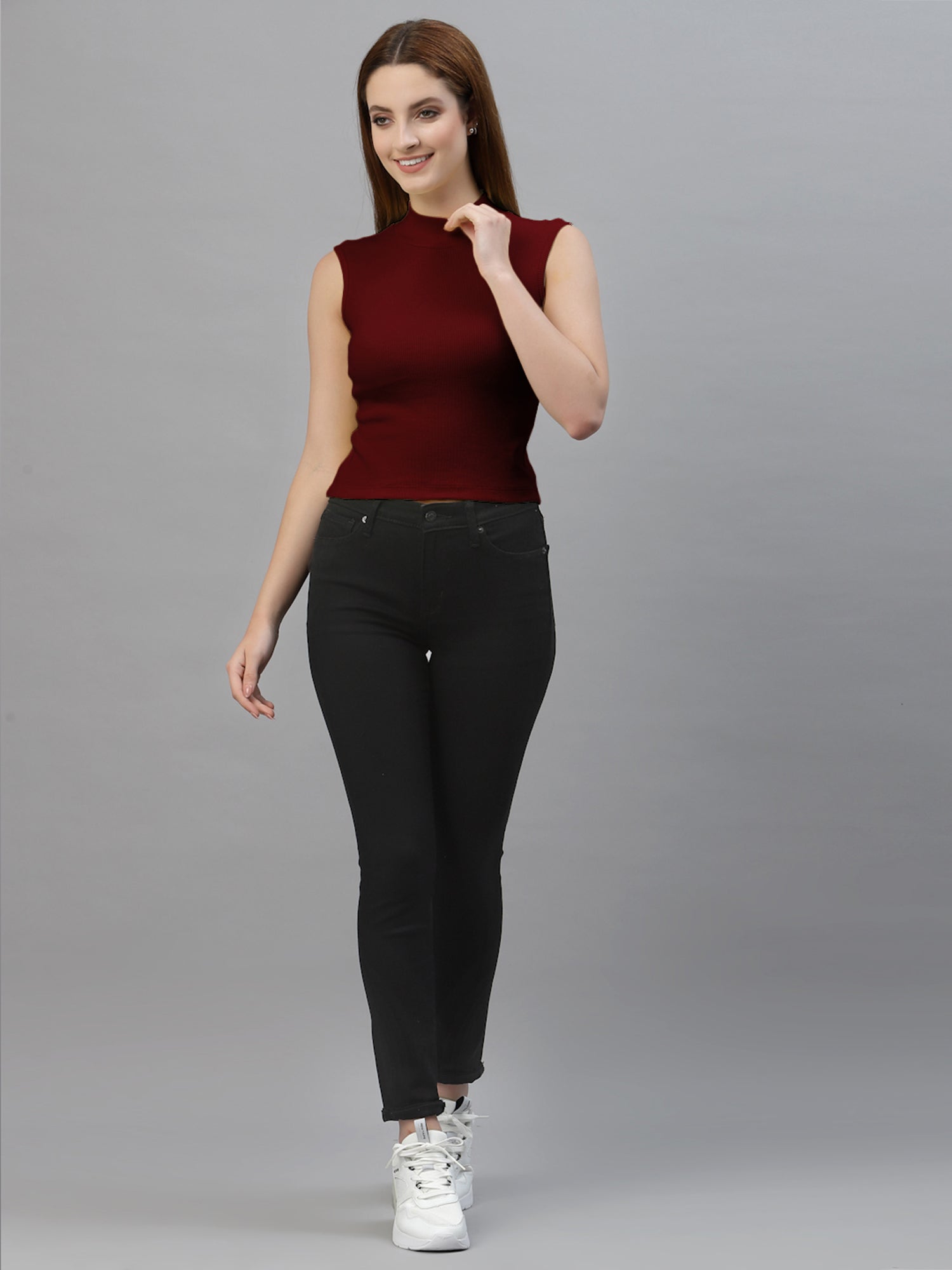 Women Pack Of 2 Solid Crop Top - Friskers