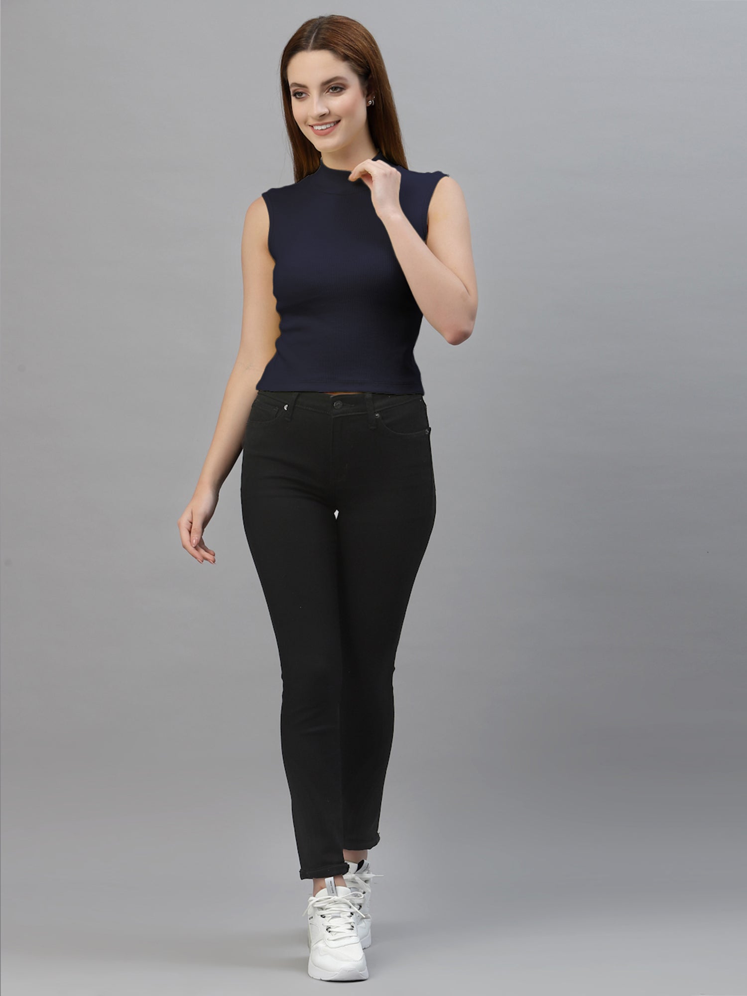 Women Pack Of 2 Solid Crop Top - Friskers