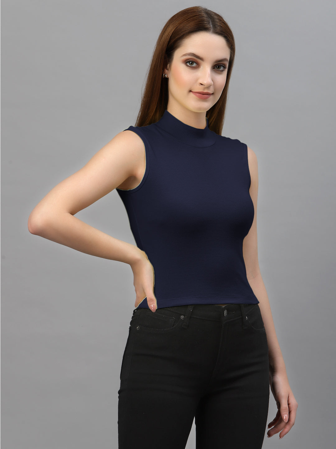 Women Pack Of 2 Solid Crop Top - Friskers