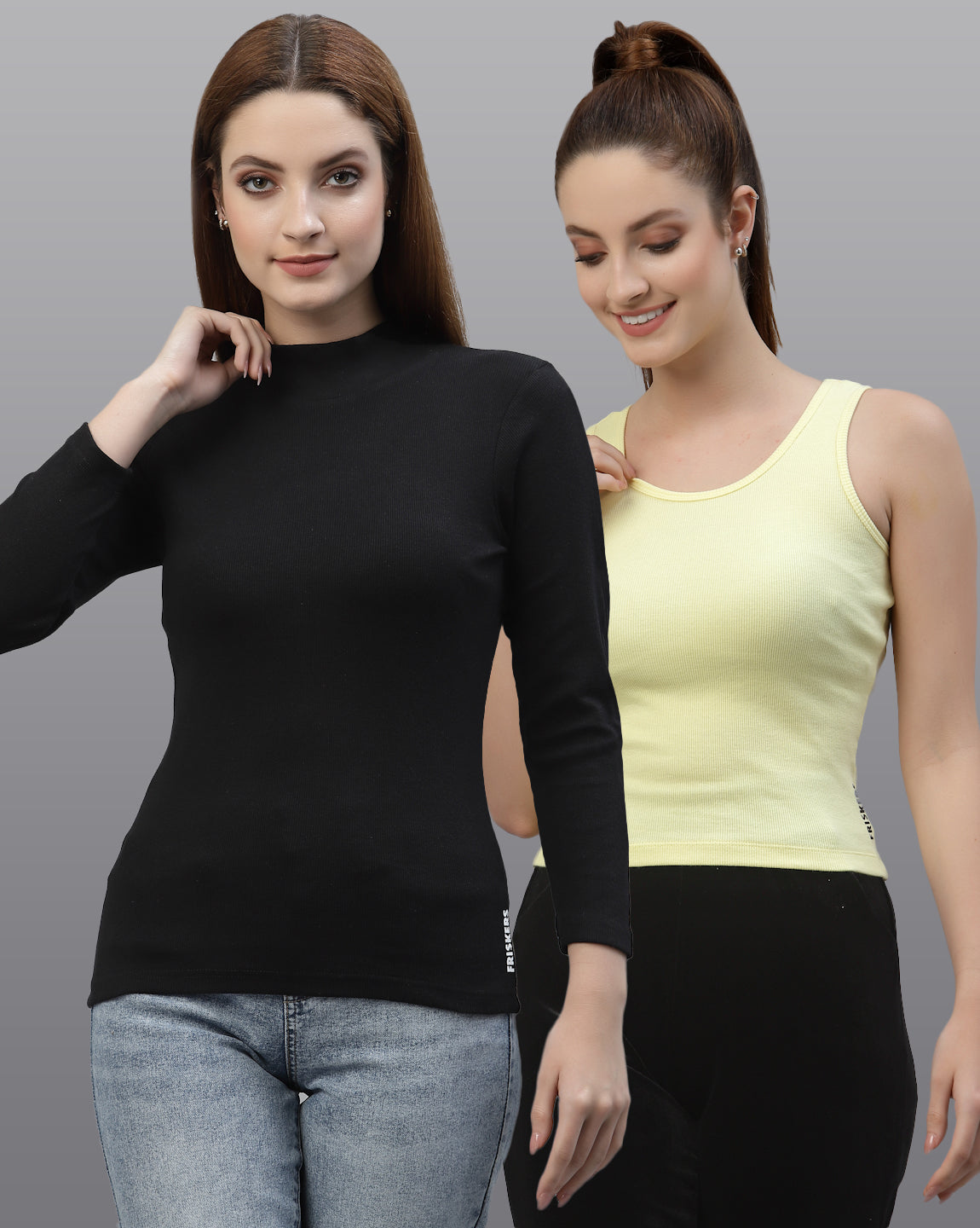 Women Pack Of 2 Pure Cotton Casual Top - Friskers