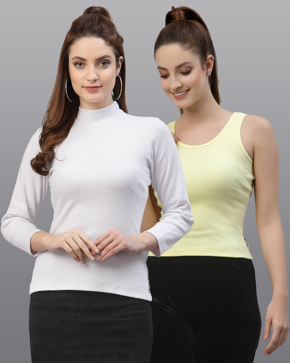 Women Pack Of 2 Pure Cotton Casual Top - Friskers
