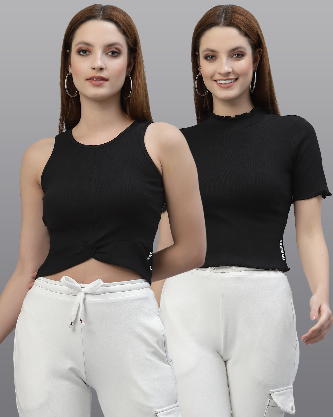 Women Pack Of 2 Pure Cotton Top - Friskers