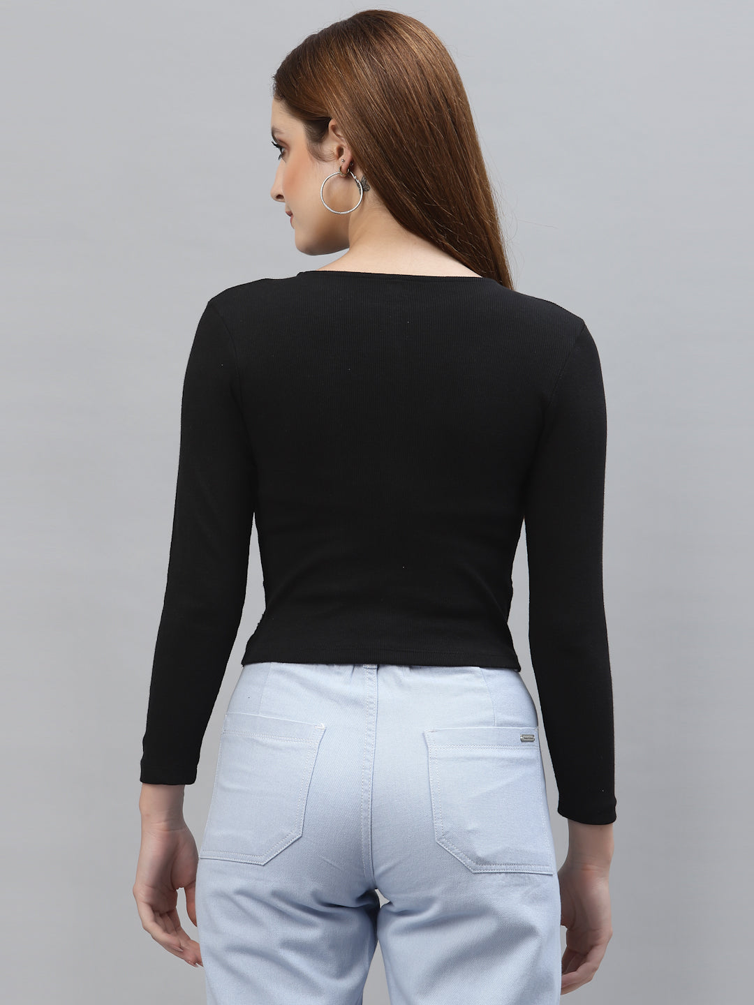 Women Pack Of 2 Ribbed Pure Cotton Crop Top - Friskers