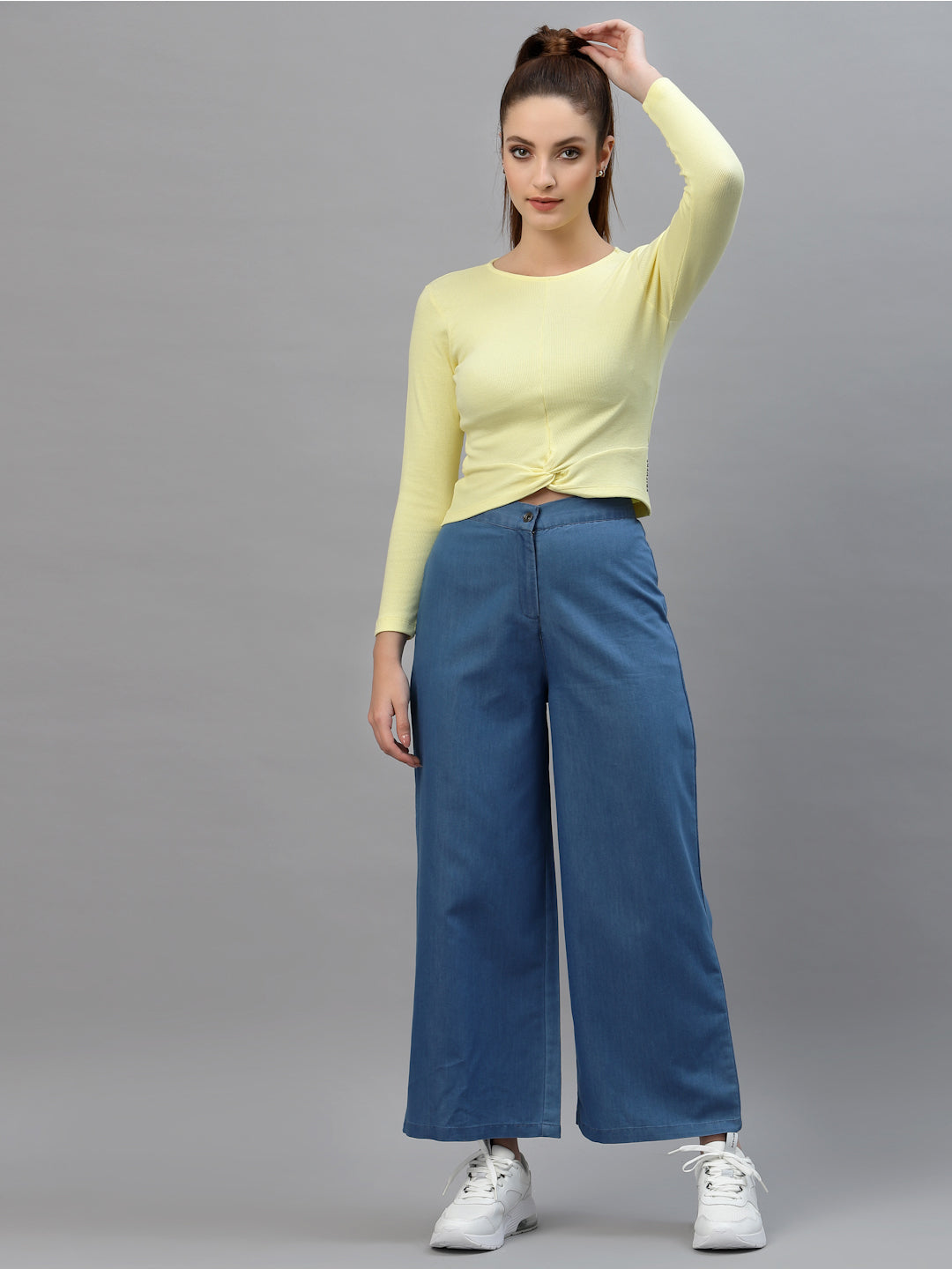 Women Pack Of 2 Ribbed Pure Cotton Crop Top - Friskers