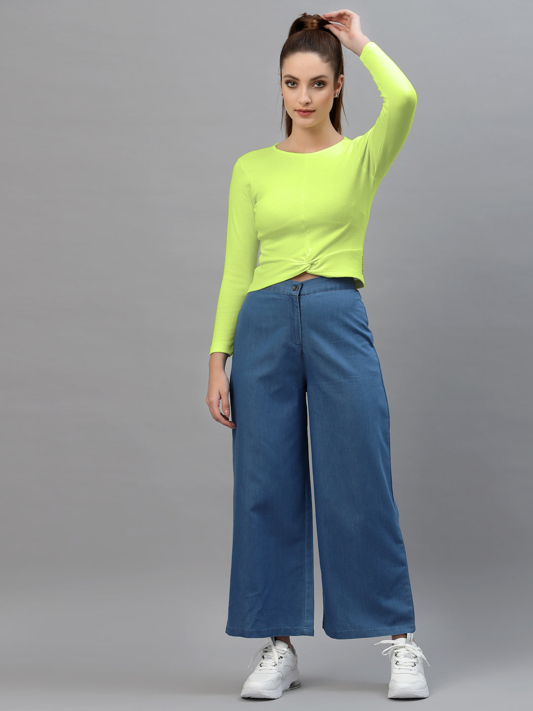 Women Pack Of 2 Ribbed Pure Cotton Crop Top - Friskers