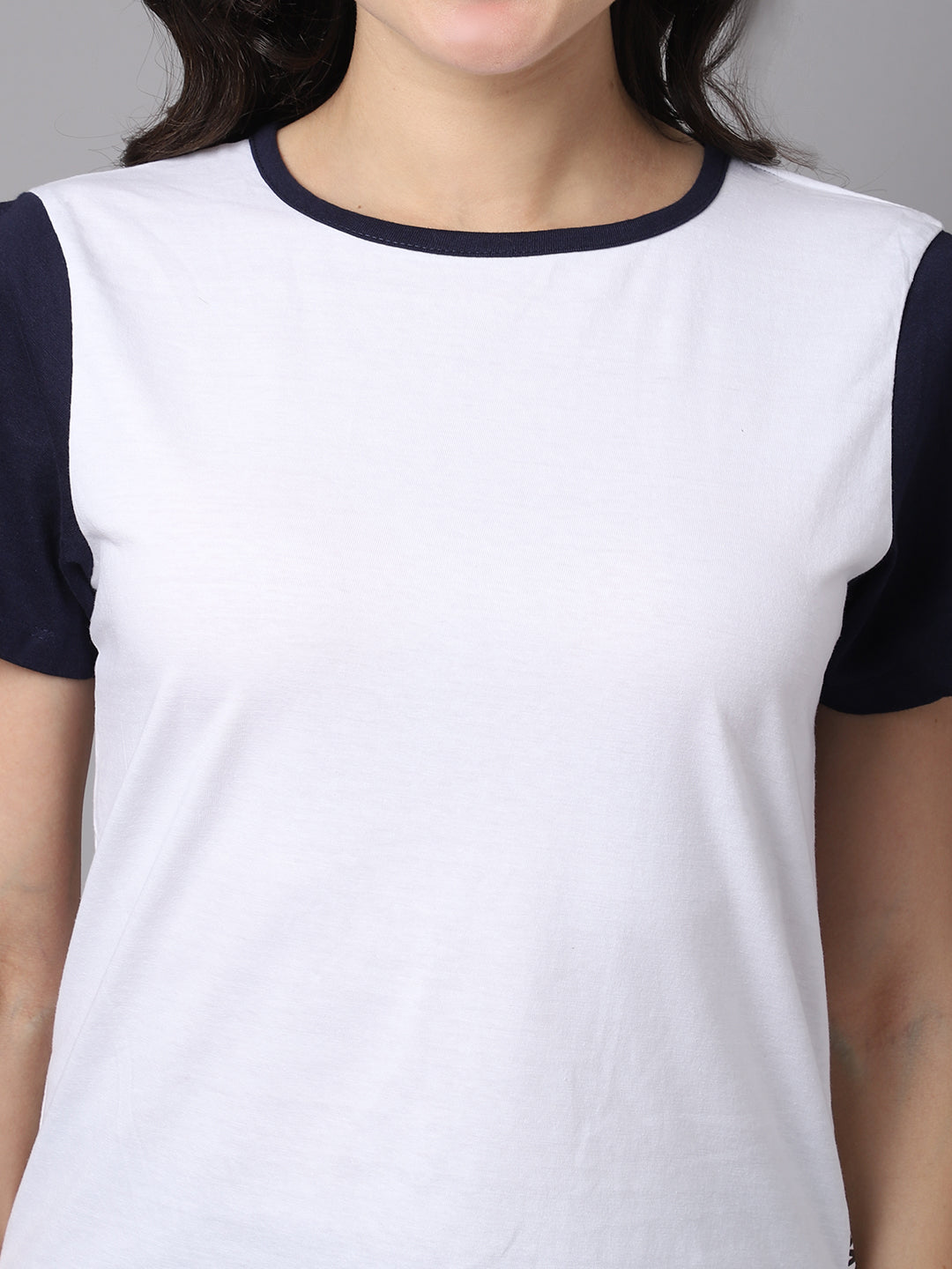 Women Multicolor Slit Sleeves Pure Cotton T-Shirt - Friskers