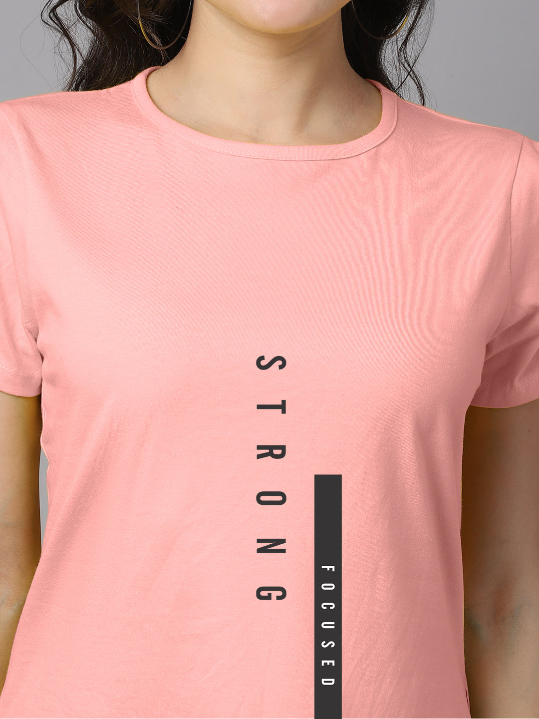 Women Slit Sleeves Strong Pure Cotton T-Shirt - Friskers