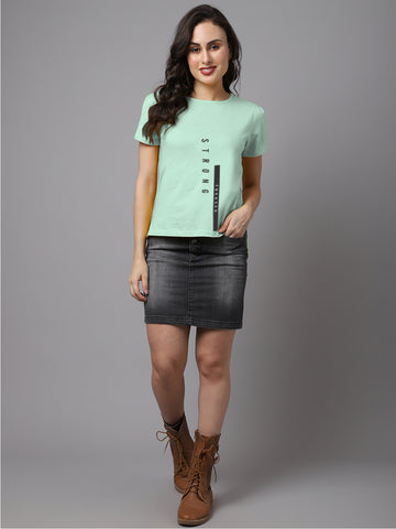 Women Slit Sleeves Strong Pure Cotton T-Shirt - Friskers