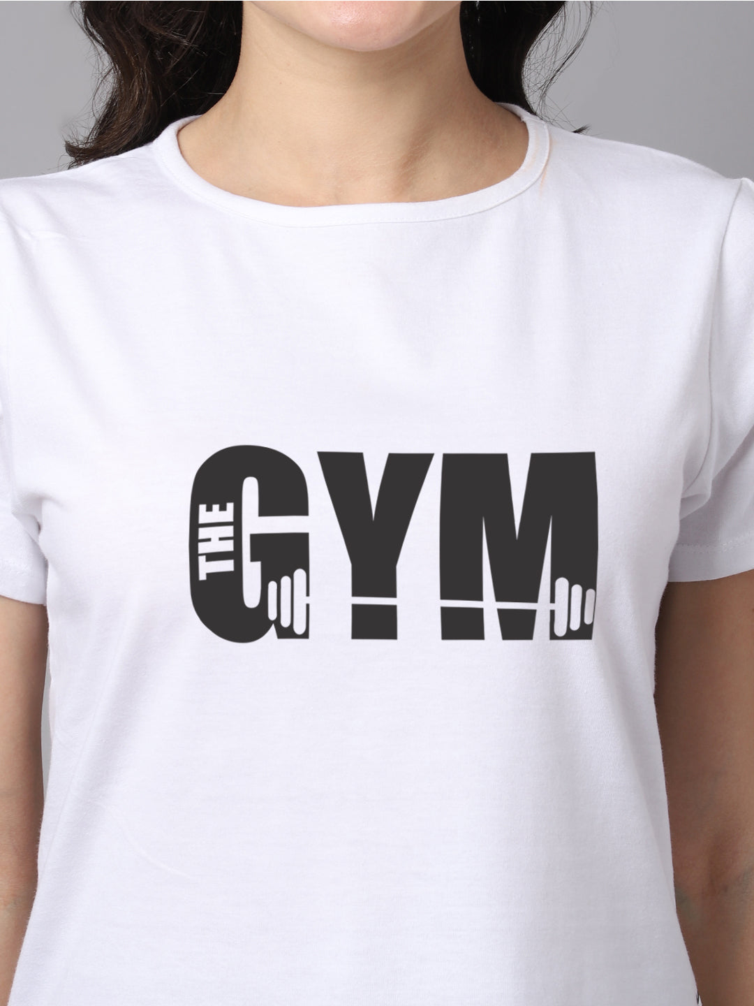 Women Slit Sleeves Gym Printed Pure Cotton T-Shirt - Friskers