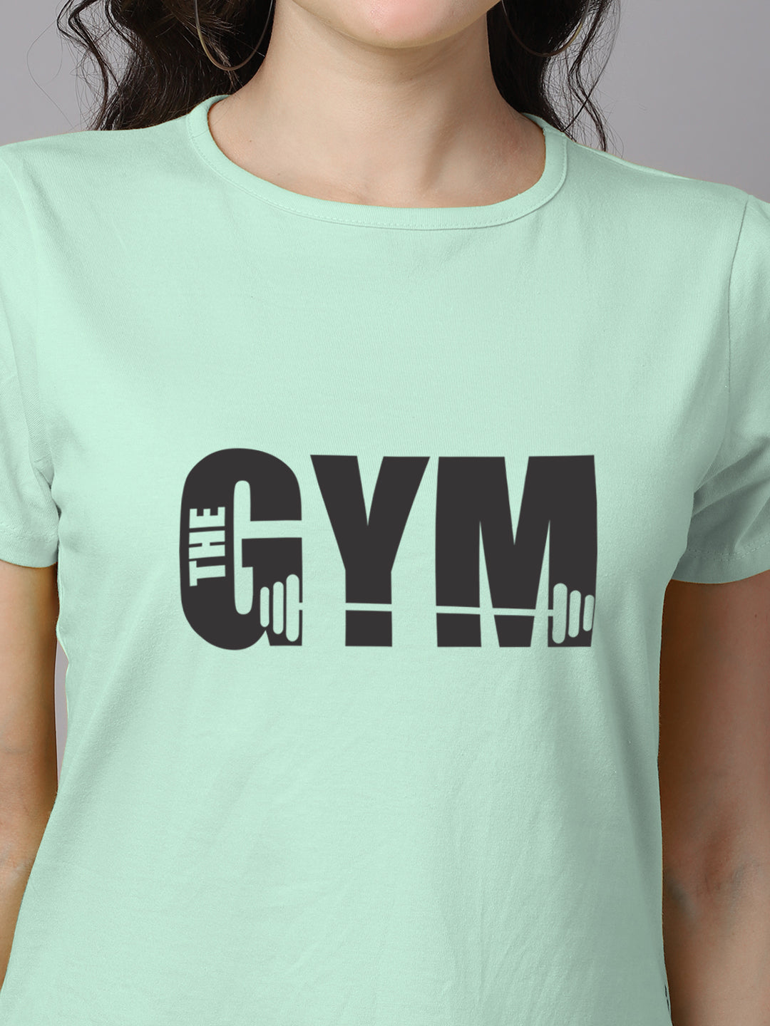 Women Slit Sleeves Gym Printed Pure Cotton T-Shirt - Friskers