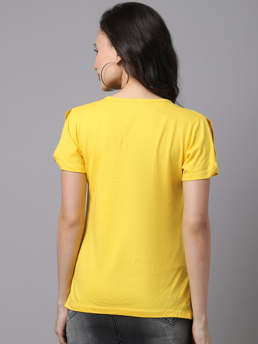 Women Slit Sleeves Cricket Printed  Pure Cotton T-Shirt - Friskers