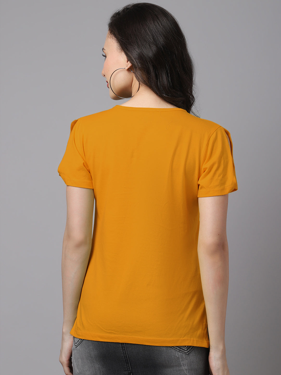 Women Slit Sleeves Cricket Printed  Pure Cotton T-Shirt - Friskers