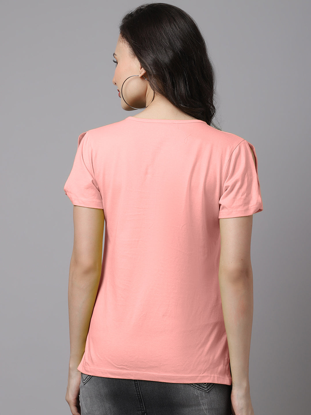 Women Slit Sleeves Cricket Printed  Pure Cotton T-Shirt - Friskers