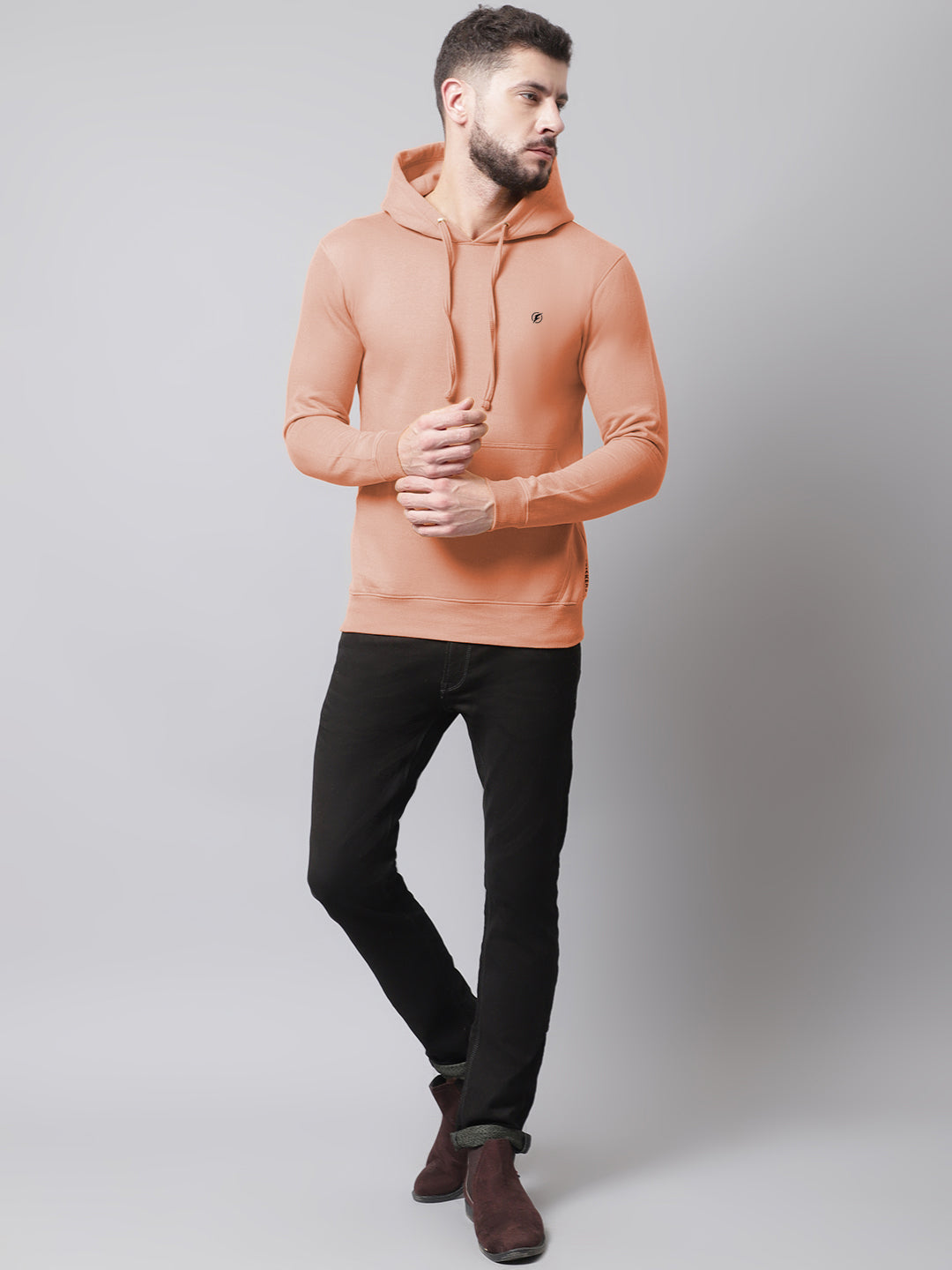 Men's Full Sleeves Casual Hoody T-shirt - Friskers
