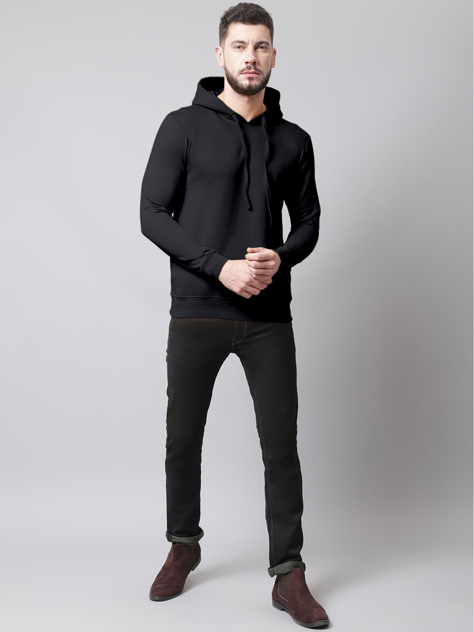 Men's Full Sleeves Casual Hoody T-shirt - Friskers