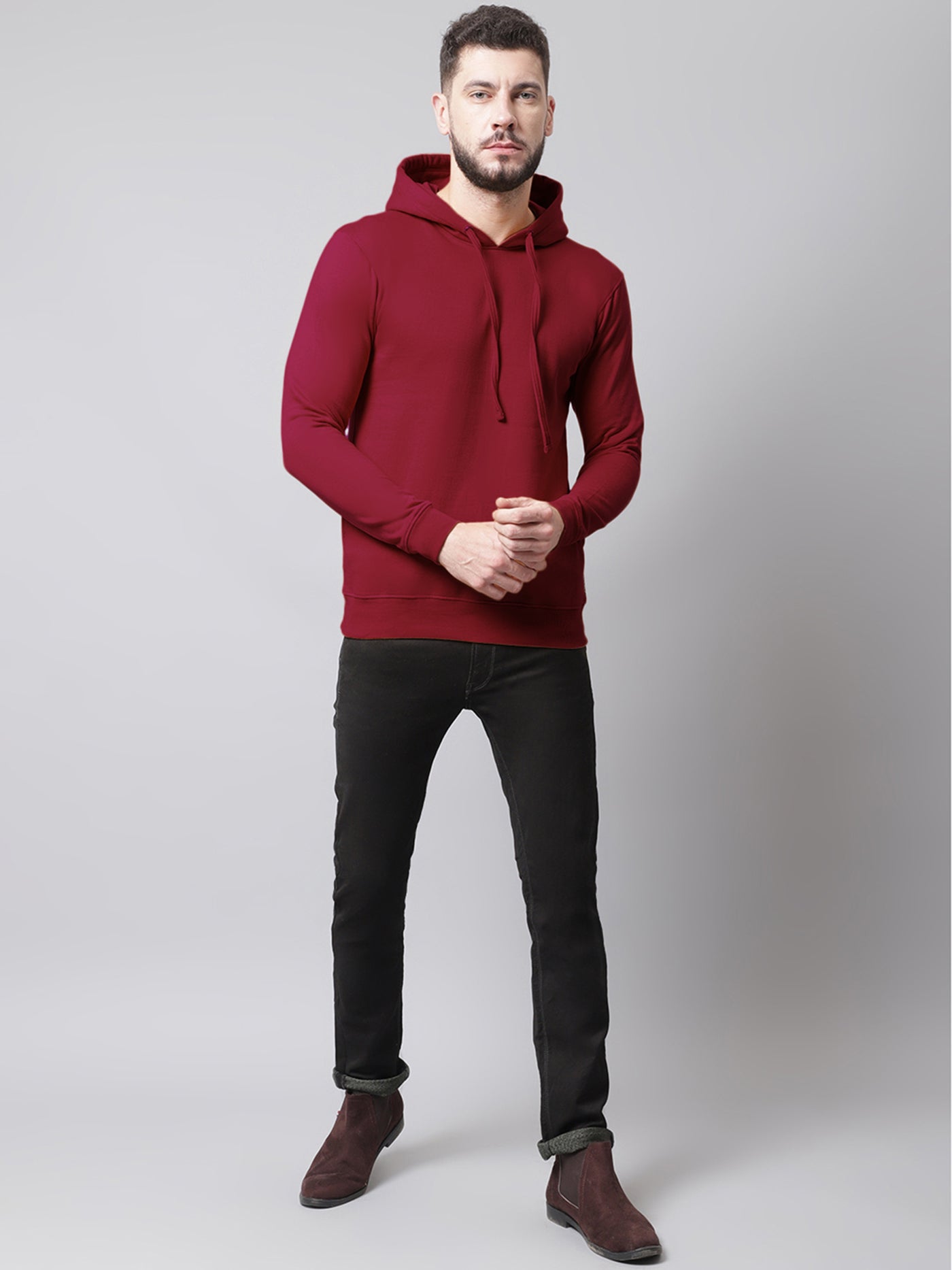 Men's Full Sleeves Casual Hoody T-shirt - Friskers