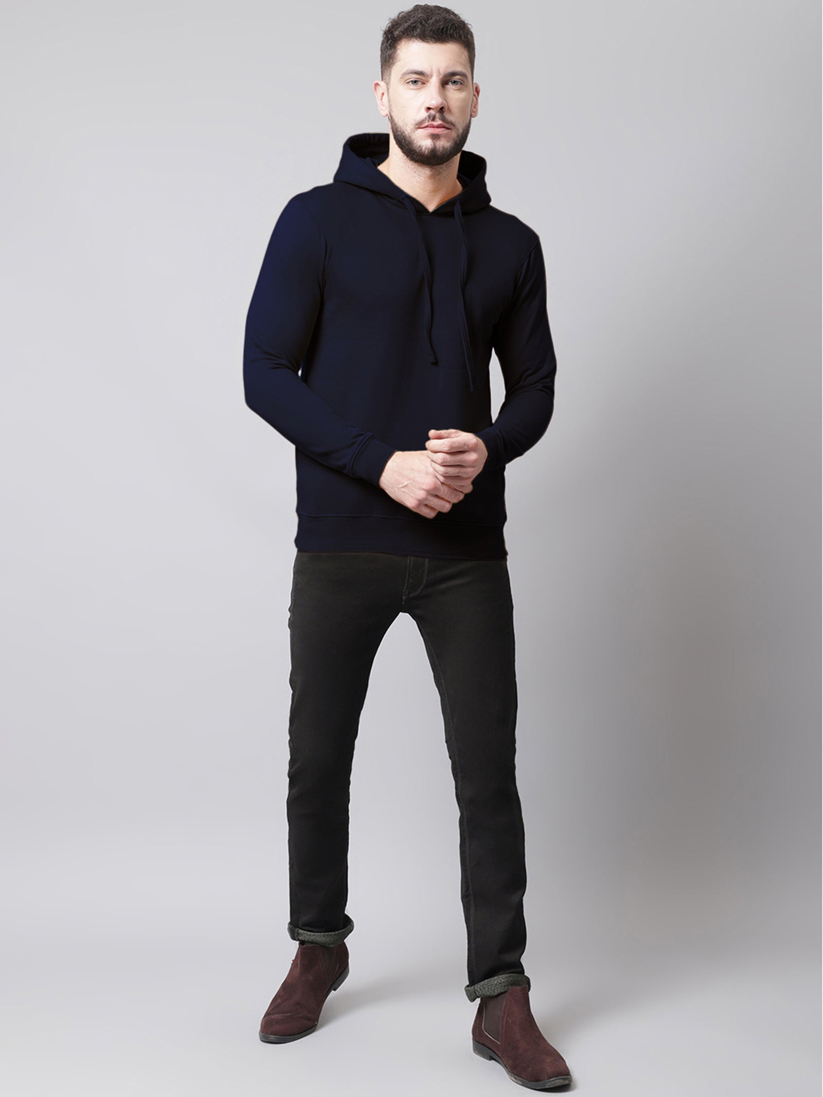 Men's Full Sleeves Casual Hoody T-shirt - Friskers