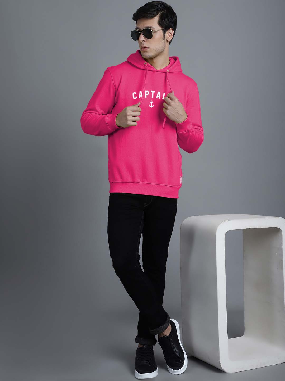 Men's Captain Full Sleeves Hoody T-Shirt - Friskers