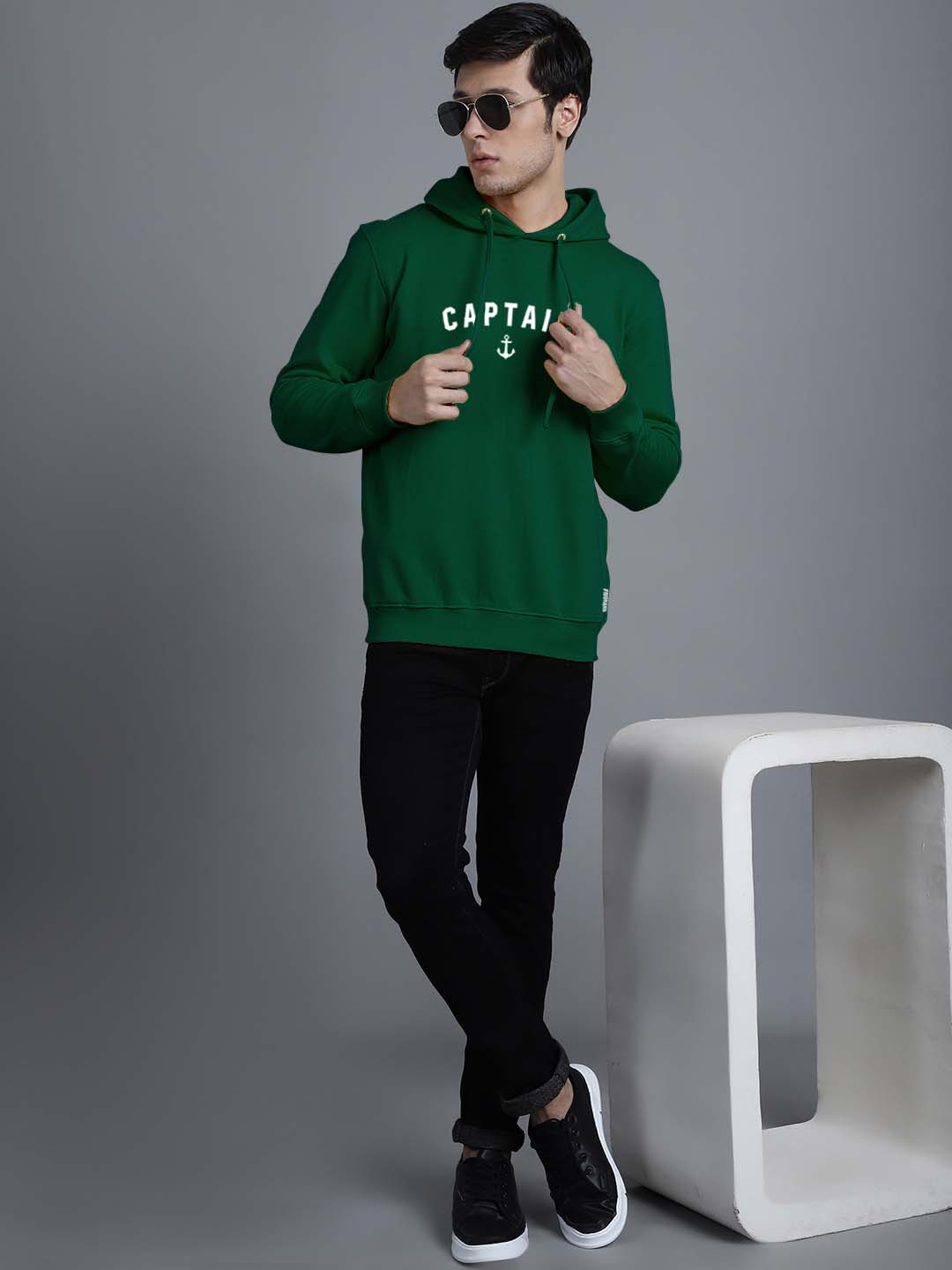 Men's Captain Full Sleeves Hoody T-Shirt - Friskers