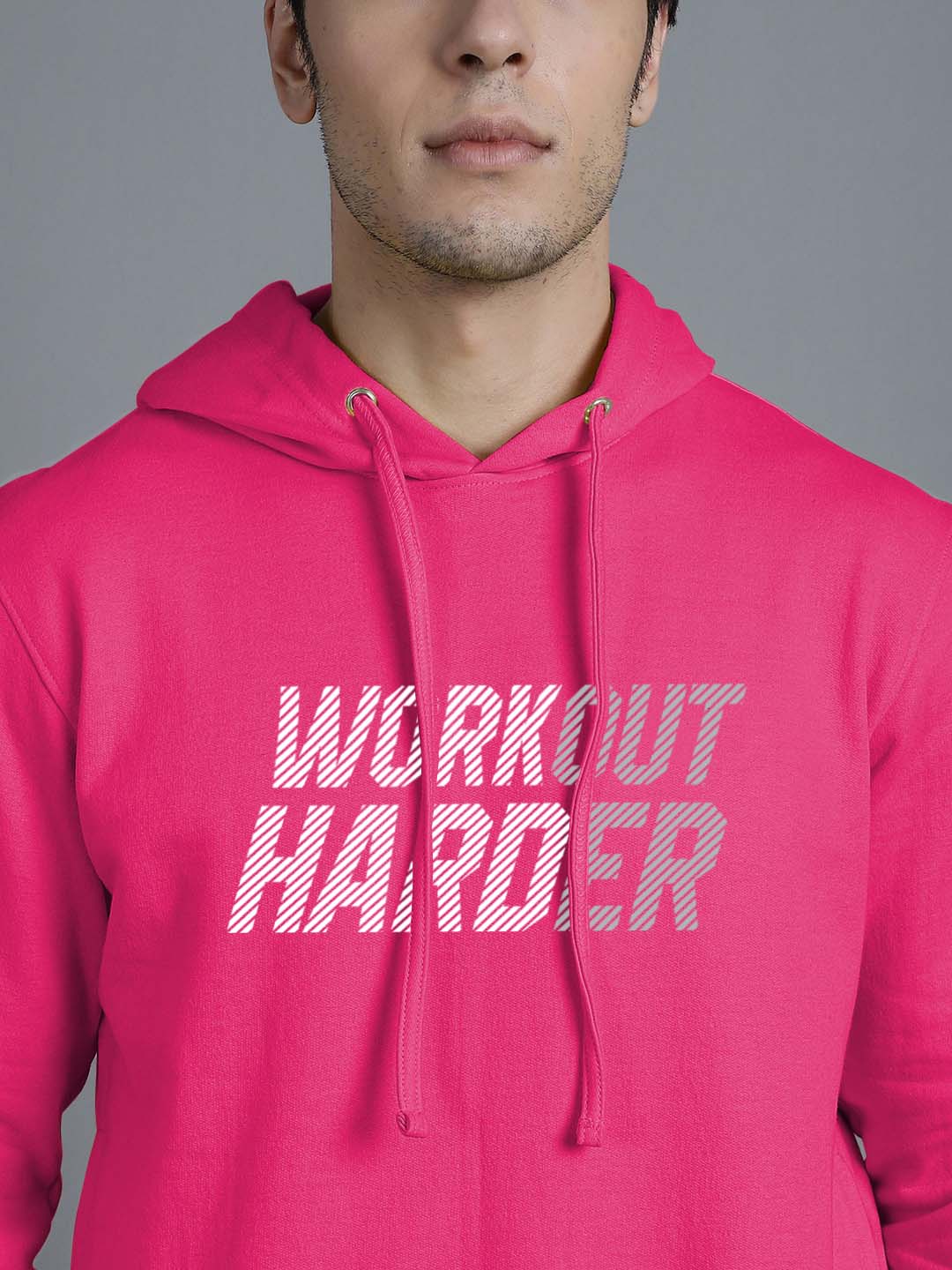Men's Workout Harder Full Sleeves Hoody T-Shirt - Friskers